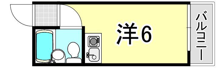 サンハイツ本山(ワンルーム/5階)の間取り写真