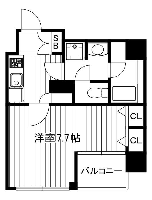 ブライズ練馬ノース(1K/1階)の間取り写真