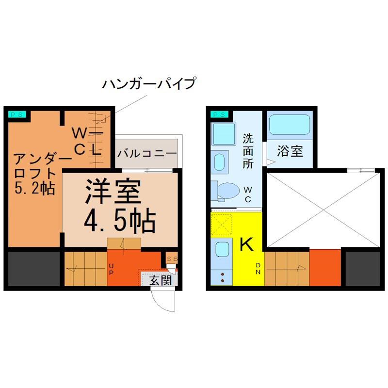 リデンテ辰巳(1K/1階)の間取り写真