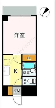 プレミール壱番館(1K/1階)の間取り写真