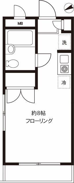 DRホームズ杉並桃井(ワンルーム/1階)の間取り写真