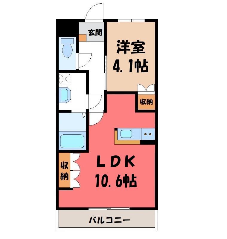 サンセベリア(1LDK/2階)の間取り写真