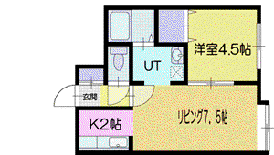 SP-MODE(1LDK/2階)の間取り写真