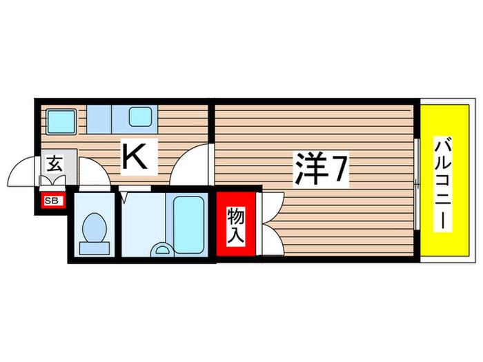 ミヤマエ弐番館(1K/3階)の間取り写真
