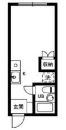 ジュネスKAMEDA(ワンルーム/1階)の間取り写真