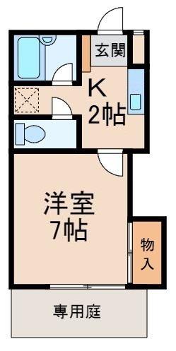 グリーンプラザ(1K/1階)の間取り写真