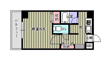 カーサ川島(1K/3階)の間取り写真