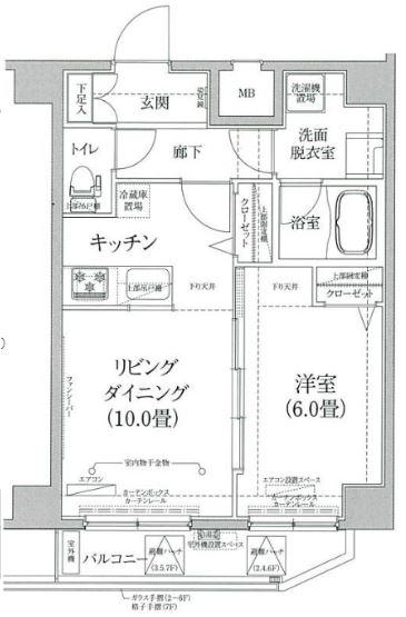ティモーネ深川リーヴァ(1LDK/3階)の間取り写真