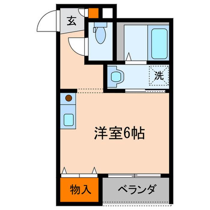 HALE三宿(ワンルーム/1階)の間取り写真