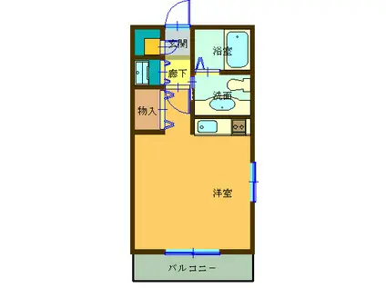 ファルコン(ワンルーム/1階)の間取り写真