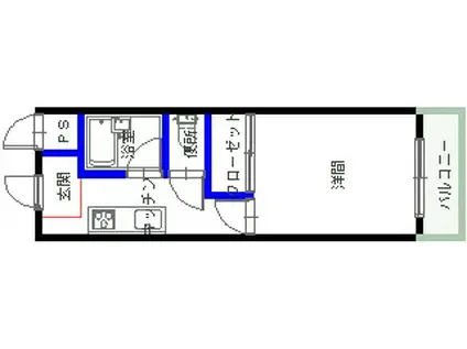 ラーニングキャッスル香A(1K/2階)の間取り写真