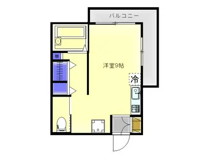 しろがねハイツ(ワンルーム/2階)の間取り写真