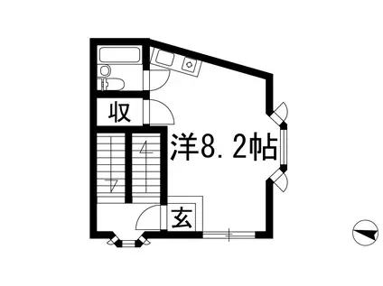ウィスパービル(1LDK/4階)の間取り写真