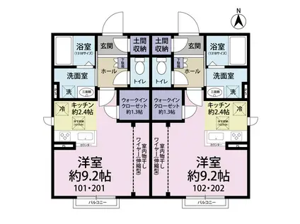 NFGP立川(1K/2階)の間取り写真