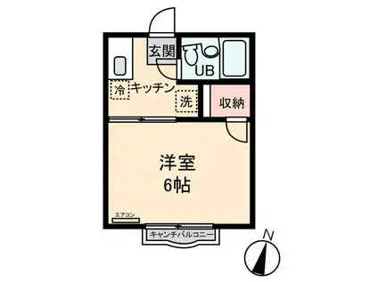 シティハイム上井草(1K/1階)の間取り写真