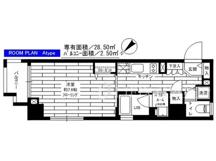 グランドコンシェルジュ早稲田(1K/1階)の間取り写真