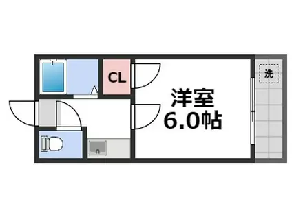 ISE伊勢玉造駅前7602(1K/2階)の間取り写真