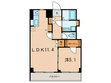 シャンブル目白(1LDK/3階)の間取り写真