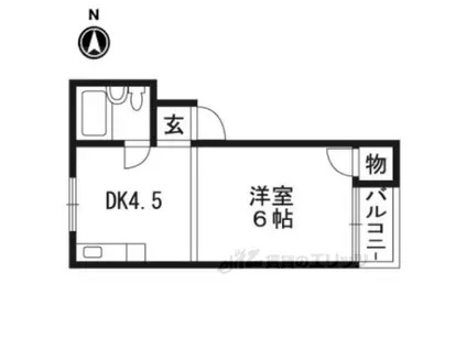 サンハイツ杉A棟(1DK/1階)の間取り写真