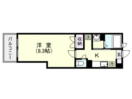 ミア・カーサ(1K/10階)の間取り写真