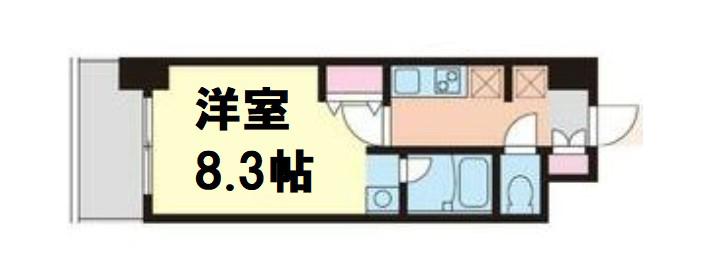 クレストコート難波サウス(1K/7階)の間取り写真