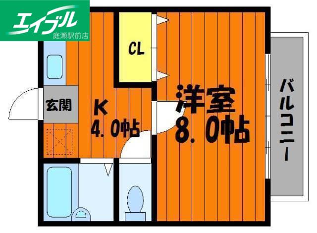 コーポハーベスト(1K/2階)の間取り写真