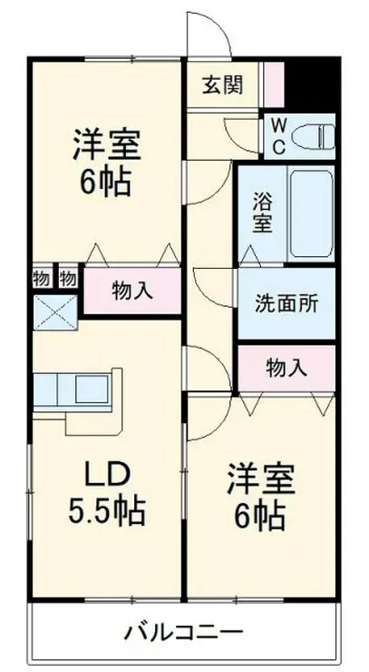 栗林第3ビル 2階階 間取り