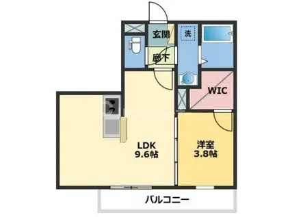 メゾン・ドゥ・アッシュ一之江(1LDK/3階)の間取り写真