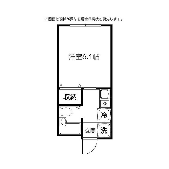 コーポ呉福(1K/1階)の間取り写真