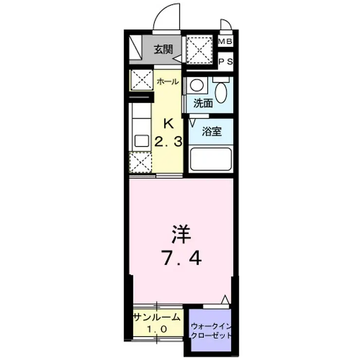 プランドールK 1階階 間取り