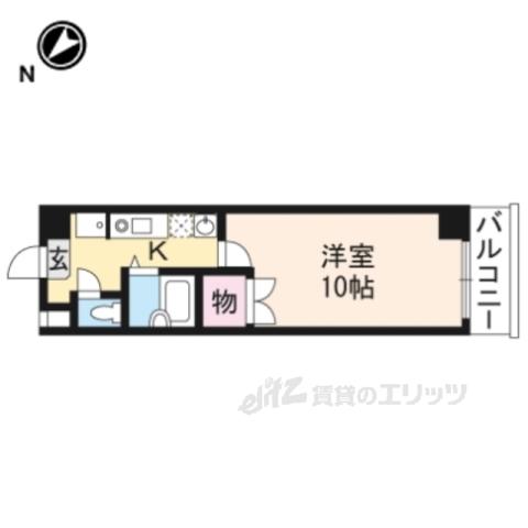 アートプラザ南笠(1K/4階)の間取り写真