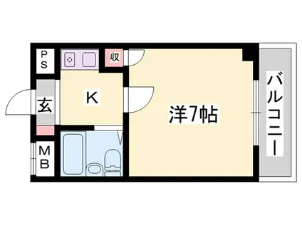 HOUMI北条口(1K/3階)の間取り写真