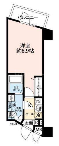 プレール・ドゥーク西新井II(1K/3階)の間取り写真
