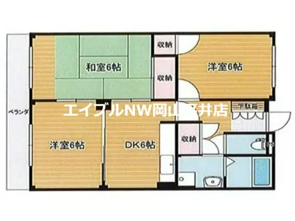 アビタシオン京殿(3DK/4階)の間取り写真