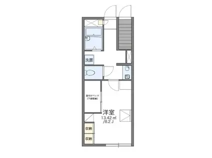 レオパレスレジェンド(1K/1階)の間取り写真