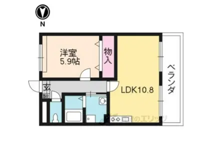 アプローズ(1LDK/1階)の間取り写真