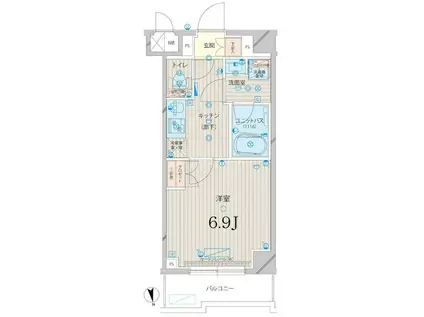 ルーブル上板橋(1K/3階)の間取り写真