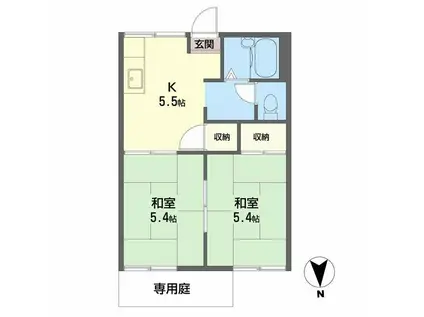 フォーブル加納(2K/1階)の間取り写真