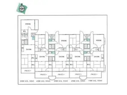 エクセル伏屋(1LDK/3階)の間取り写真