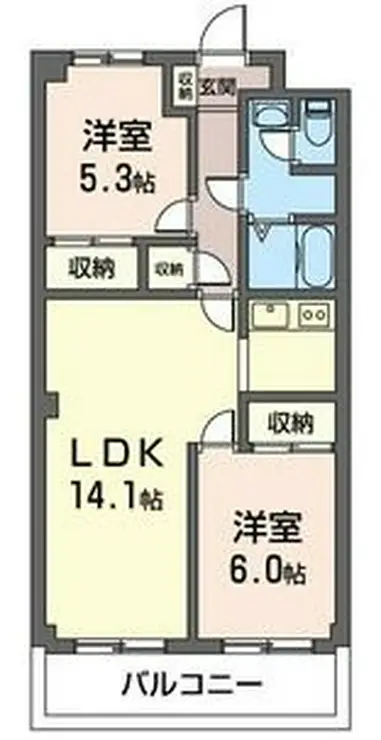 リッシェルート 2階階 間取り