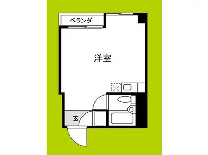 ホワイトプラザ(ワンルーム/1階)の間取り写真