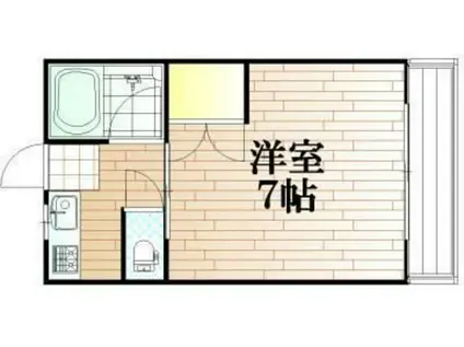 リトルハイム旭55号館(1K/2階)の間取り写真