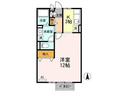 ロイヤルハイツ山崎(1K/2階)の間取り写真