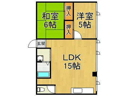 リアライズ尼崎(2LDK/10階)の間取り写真
