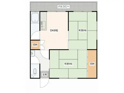 石川マンション(2DK/2階)の間取り写真