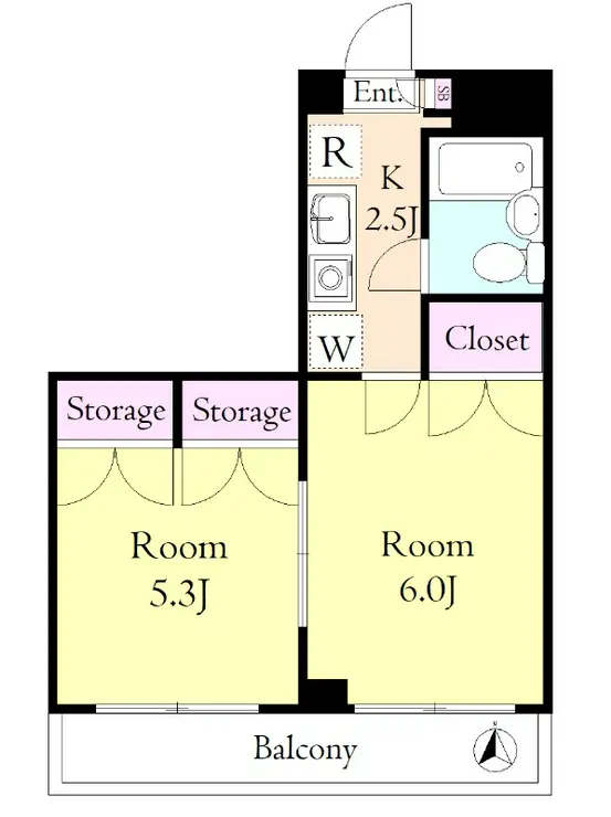 ヴィヴレワコー 3階階 間取り