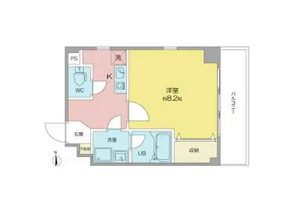 カーサ千種 A(1K/9階)の間取り写真