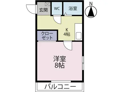 ドエルKM II(1K/3階)の間取り写真