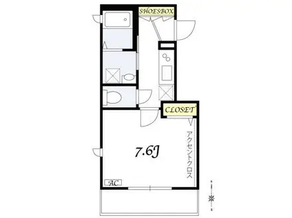 ソラーナ(1K/3階)の間取り写真