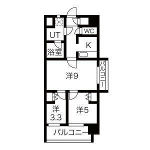 THE MUSIC COURT(3K/5階)の間取り写真